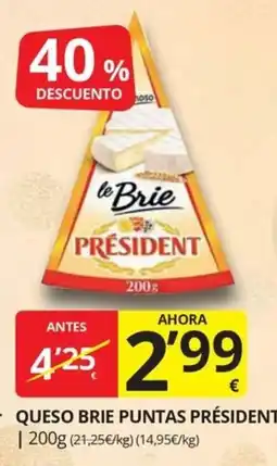 Supermercados MAS le Brie PRÉSIDENT oferta