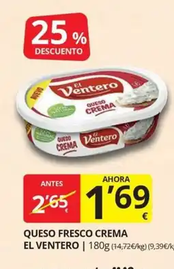 Supermercados MAS El Ventero queso fresco crema oferta