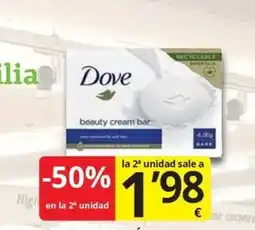 Supermercados MAS Dove beauty cream bar oferta