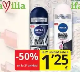 Supermercados MAS Nivea men black & white invisible oferta