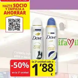 Supermercados MAS Dove advanced care oferta