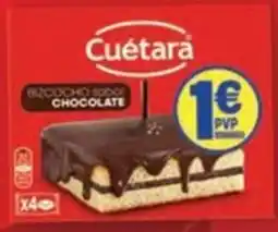 Supermercados MAS Cuétara bizcocho sabor chocolate oferta