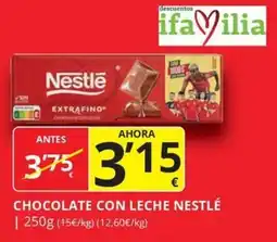 Supermercados MAS Chocolate con leche Nestlé oferta