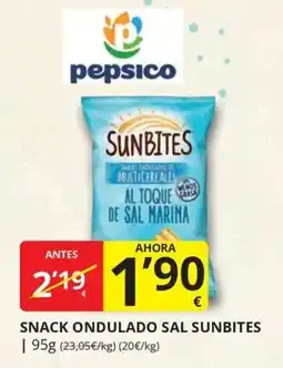 Supermercados MAS pepsico snack ondulado sal sunbites oferta