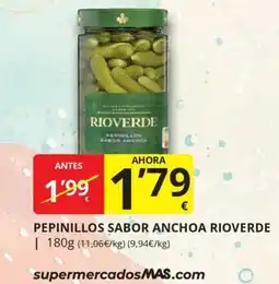 Supermercados MAS Rioverde pepinillos sabor anchoa oferta