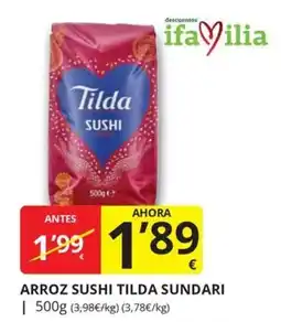 Supermercados MAS Tilda arroz sushi sundari oferta