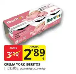 Supermercados MAS Iberitos crema york oferta