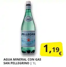 Supermercados MAS San Pellegrino agua mineral con gas oferta
