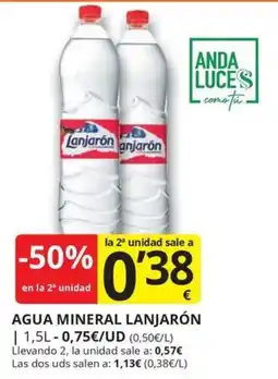 Supermercados MAS Agua mineral lanjarón oferta