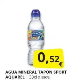 Supermercados MAS Aquarel agua mineral tapón sport oferta