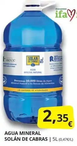 Supermercados MAS Agua mineral solán de cabras oferta