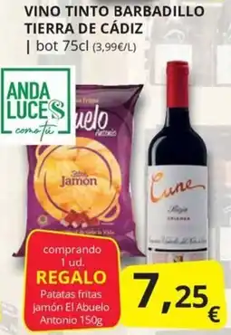 Supermercados MAS Cune vino tinto oferta