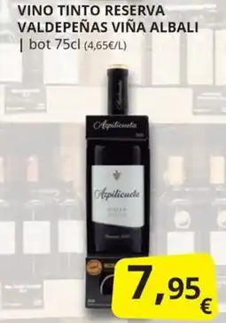 Supermercados MAS Aspilicueta vino tinto reserva valdepeñas viña albali oferta