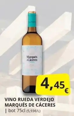 Supermercados MAS Marqués de Cáceres vino rueda verdejo oferta