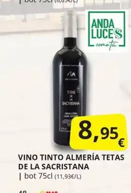 Supermercados MAS Tetas de la Sacristana vino tinto almería oferta