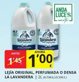 Supermercados MAS Lavandera lejía original oferta