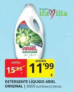 Supermercados MAS Detergente Líquido Ariel Original oferta