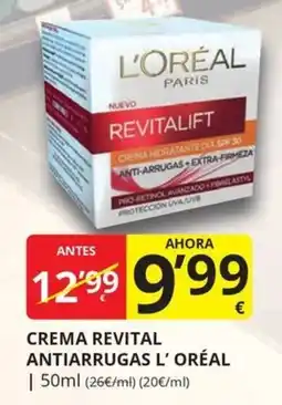 Supermercados MAS L'oréal paris crema revital antiarrugas oferta