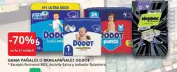 Supermercados MAS Dodot pañales o bragapañales oferta