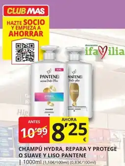 Supermercados MAS Pantene champú hydra, repara y protege o suave y liso pantene oferta