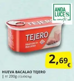 Supermercados MAS Hueva bacalao tejero oferta