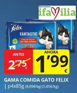 Supermercados MAS felix comida gato fantastic oferta