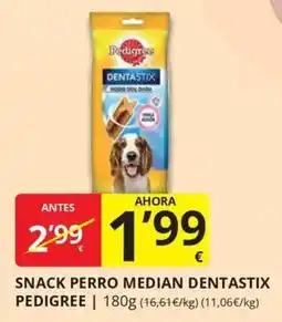 Supermercados MAS Pedigree snack perro median dentastix oferta