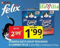 Supermercados MAS felix comida gato soup pescados oferta