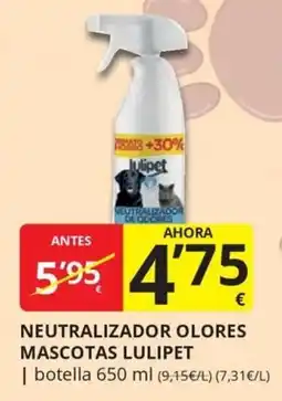 Supermercados MAS Lulipet neutralizador olores mascotas oferta