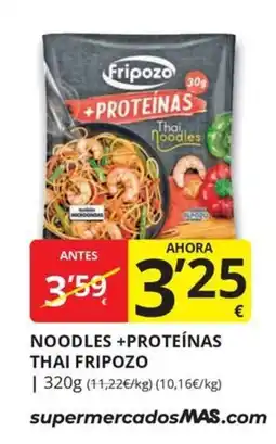 Supermercados MAS Fripozo noodles +proteínas thai oferta