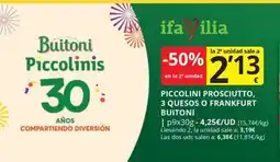 Supermercados MAS Buitoni Piccolinis oferta