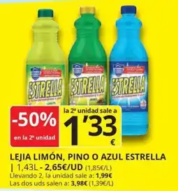 Supermercados MAS Estrella lejía oferta