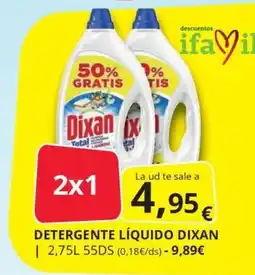 Supermercados MAS Dixan detergente líquido oferta