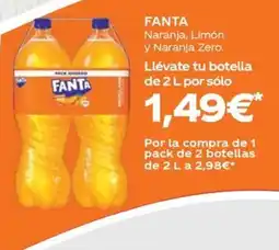 Supermercados MAS Fanta naranja, limón y naranja zero oferta