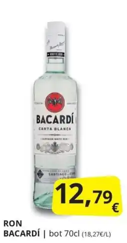 Supermercados MAS Ron Bacardí oferta