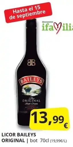 Supermercados MAS Licor Baileys Original oferta