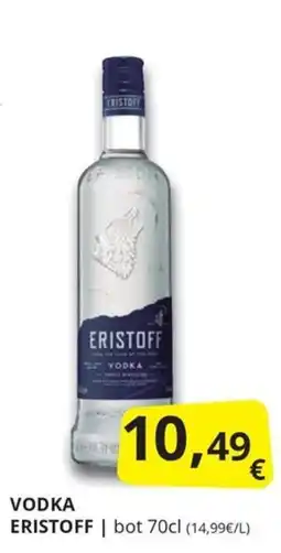 Supermercados MAS Vodka Eristoff oferta