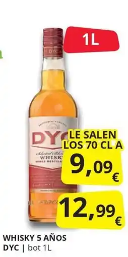 Supermercados MAS Dyc whisky 5 años oferta