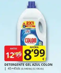 Supermercados MAS Detergente gel azul colon oferta