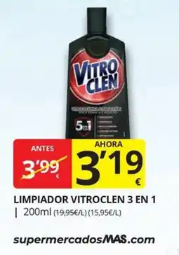 Supermercados MAS vitroclen limpiador 3 en 1 oferta