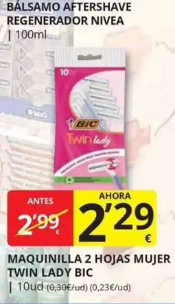 Supermercados MAS Bic maquinilla 2 hojas mujer twin lady oferta