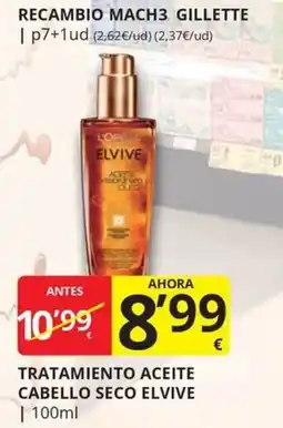 Supermercados MAS L'Oréal Elvive Tratamiento Aceite Cabello Seco oferta