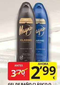 Supermercados MAS Magnó gel de baño clásico o marine fresh oferta