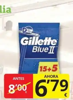 Supermercados MAS Gillette Blue II oferta