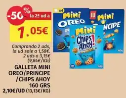 Maskom Supermercados Galleta mini oreo/principe/chips ahoy oferta