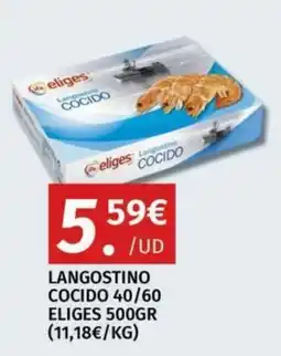 Maskom Supermercados Eliges langostino cocido oferta