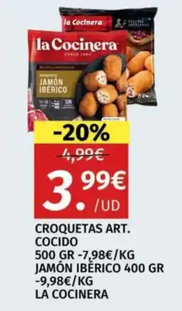 Maskom Supermercados la Cocinera croquetas art. cocido jamón ibérico oferta