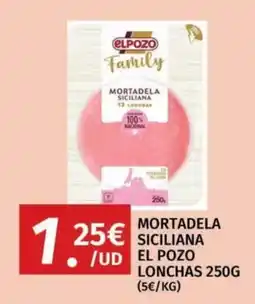 Maskom Supermercados El Pozo mortadela siciliana oferta