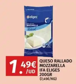 Maskom Supermercados ifa eliges queso rallado mozzarella oferta
