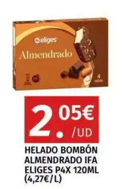 Maskom Supermercados Eliges helado bombón almendrado oferta